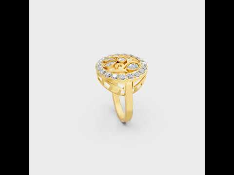 A cinematic 360-degree video showcase highlighting the incredible Brilliant Sparkle of a 1.39 Carat Multishape (Marquise Pear Round Cut) Lab-Grown Diamond Cocktail Ring, rotating fluidly in 9K, 14K, 18K Yellow, White, Rose Gold, and 950 Platinum settings to display the pinnacle of Ethical Luxury Fine Jewelry.
