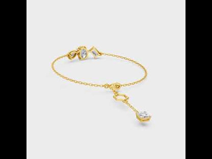 3.25 Ct Multi Shape Lab Grown Diamond Chain Bracelet 