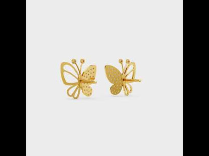 A 360-degree high-definition video showcase detailing the captivating Brilliant Sparkle of 0.33 Carat Round Cut Lab-Grown Diamond Butterfly Stud Earrings, sweeping through 9K, 14K, 18K Yellow, White, Rose Gold, and 950 Platinum options to highlight the ultimate in Ethical Luxury Fine Jewelry.