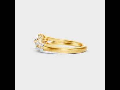 1.26 Ct Round Lab-Grown Diamond Engagement Ring in
