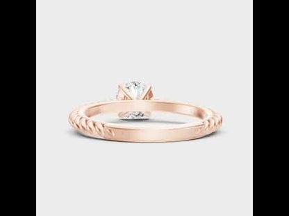 Round Cut Lab-Grown Diamond Ring in