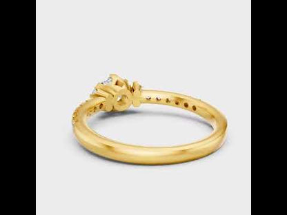0.80 Ct Round Cut Lab-Grown Diamond Ring in