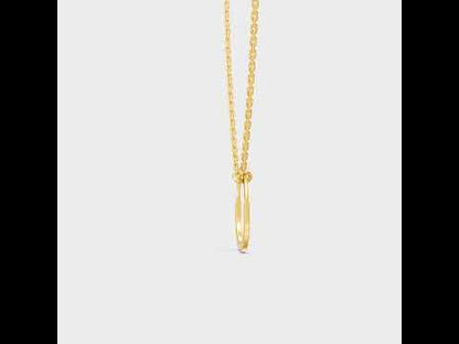 Round Lab-Grown Diamond Pendant With Chain in