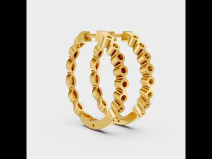 Marquise & Round Lab-Grown Certified Diamond Hoops