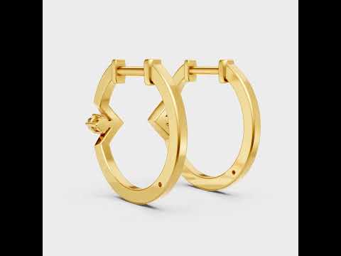Luxury Lab Grown Diamond Hoop Earrings In Yellow Rose White Gold And Platinum