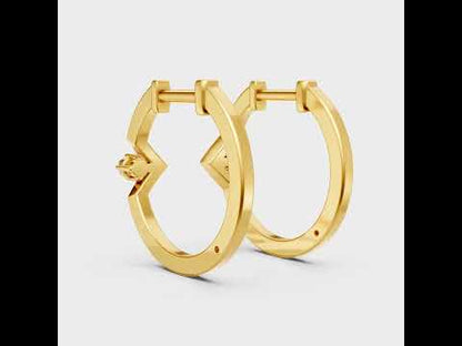 Luxury Lab Grown Diamond Hoop Earrings In Yellow Rose White Gold And Platinum