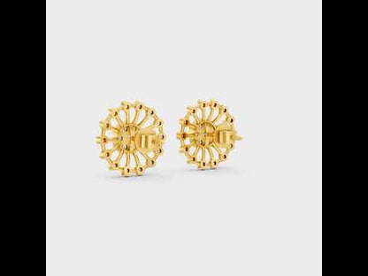 Round Cut Lab-Grown Diamond Stud Earrings in