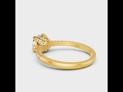 1.27 Ct Round Cut Lab-Grown Diamond Solitaire Ring With Accents in 9K, 14K, 18K Yellow, White, Rose Gold or 950 Platinum. IGI / GLI Certified ethical luxury fine jewelry.