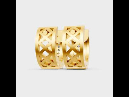0.22 Ct Lab Grown Diamond Men’s Hoop Earrings in