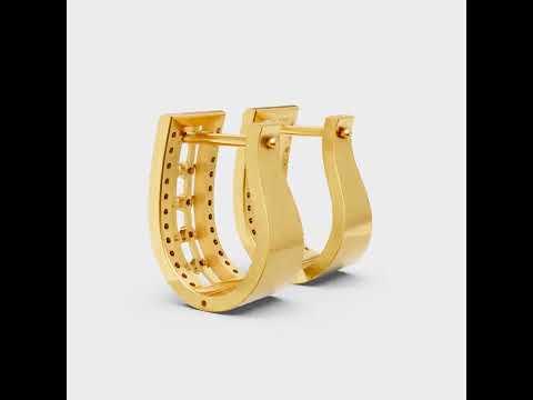 Round Cut Lab-Grown Diamond Hoop Earrings