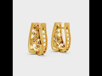 Round Cut Lab-Grown Diamond Hoop Earrings