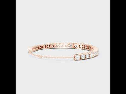8 Carat Lab-Grown Round Diamond Bracelet in