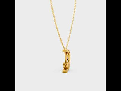 Round Lab-Grown Diamond Pendant With Chain in