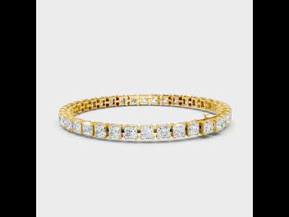 15.22 Ct Princess Cut Lab-Grown Diamond Tennis Bracelet