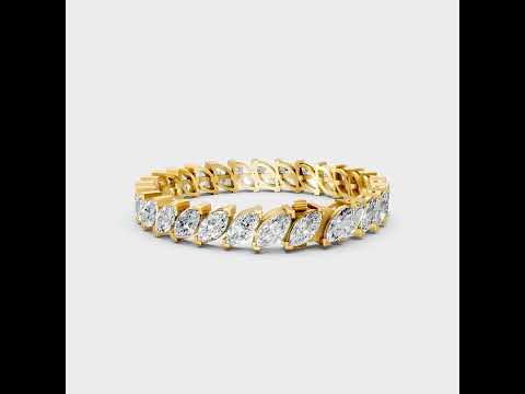 12.08 Ct Marquise Lab-Grown Diamond Tennis Bracelet