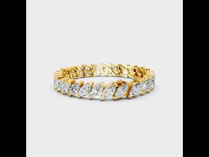 12.08 Ct Marquise Lab-Grown Diamond Tennis Bracelet