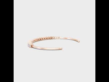 2.31 Carat Round Cut Lab-Grown Diamond Open Bracelet | Certified | Hallmark Gold & Platinum