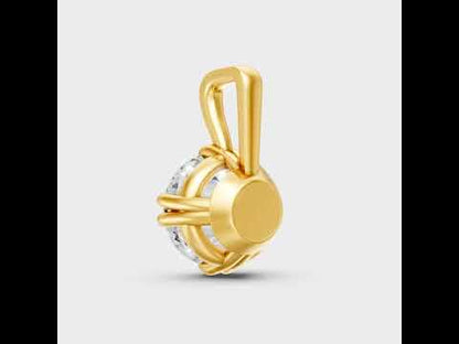 1 Carat Round Lab Grown Diamond Pendant Without Chain in