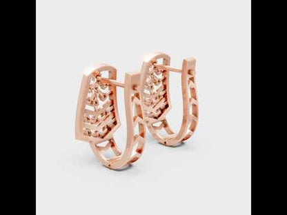 Round Cut Lab-Grown Diamond Hoop Earrings