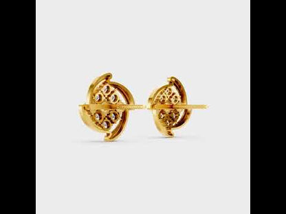 A 360-degree high-definition video showcase detailing the captivating Brilliant Sparkle of 0.74 Carat Round Cut Lab-Grown Diamond Stud Earrings, sweeping through 9K, 14K, 18K Yellow, White, Rose Gold, and 950 Platinum options to highlight the ultimate in Ethical Luxury Fine Jewelry.