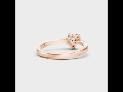 Heart & Baguette Lab Grown Diamond Trio Ring in