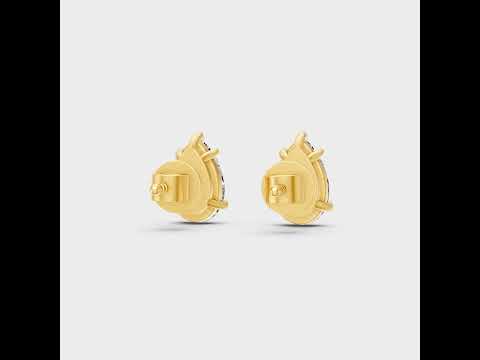 2–10 Ct Pear Cut Lab-Grown Diamond Stud Earrings (1–5 Ct Each) in 9K, 14K, 18K Yellow, White, Rose Gold or 950 Platinum. IGI Certified ethical luxury fine jewelry.