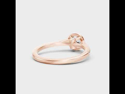 Round Cut Lab Grown Diamond Halo Ring in