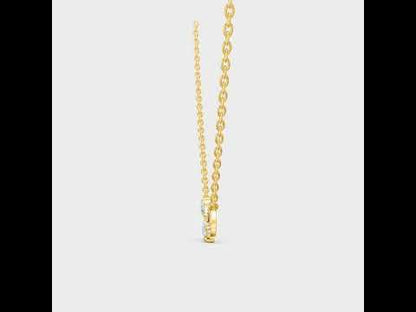 0.71 Ct Pear Round Infinity Diamond Pendant With Chain in