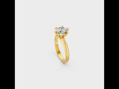 Discover ethical luxury with our Certified 1.50 Carat Round-Cut Lab-Grown Diamond Solitaire Ring. Expertly crafted in 9K, 14K, 18K Gold or 950 Platinum.