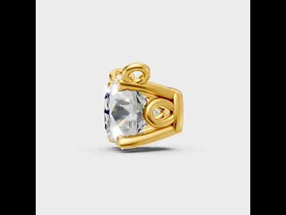1 Carat Round Cut Lab-Grown Diamond Pendant Without Chain in