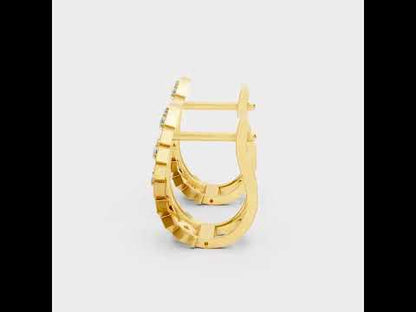 Round Cut Lab-Grown Diamond Hoop Earrings
