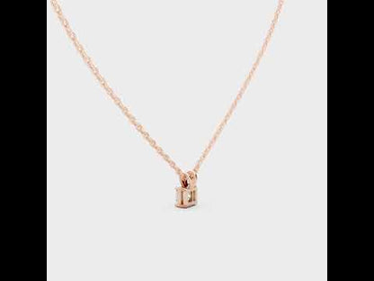 1 Carat Princess Cut Lab-Grown Diamond Pendant With Chain in