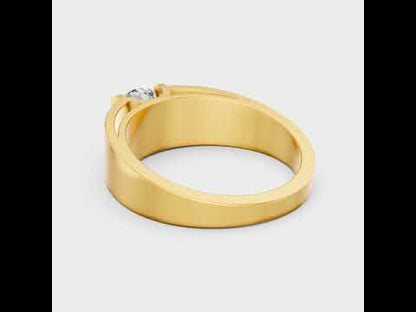 Round Cut Lab Grown Diamond Men’s Ring in