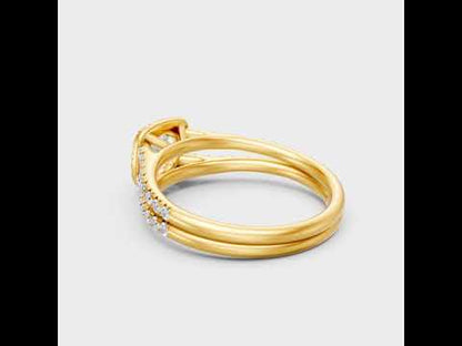 1.07 Ct Round Cut Lab Grown Diamond Halo Ring in