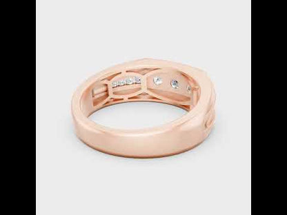 Men’s Round Cut Lab-Grown Diamond Ring in
