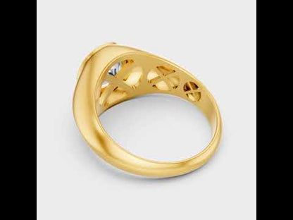 Round Cut Lab Grown Diamond Men’s Ring in