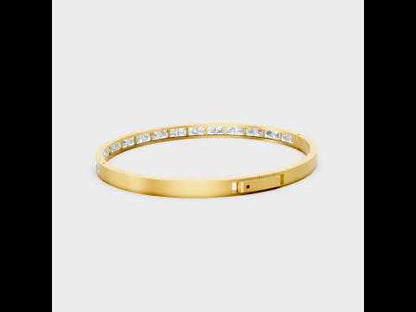 3.81 Ct Princess Cut Lab Grown Diamond Oval Bracelet