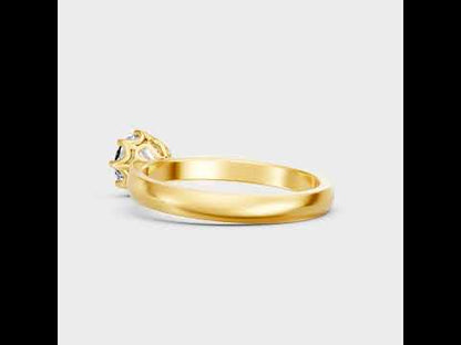 Brilliant Round Lab Diamond Engagement Ring In Yellow Gold Ethical Fine Jewelry