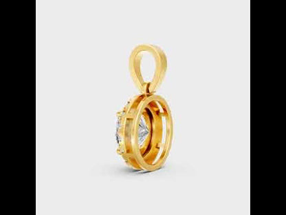 2.28Ct Round Lab-Grown Diamond Halo Pendant Without Chain