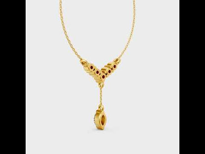 Round & Marquise Lab-Grown Diamond Pendant With Chain in