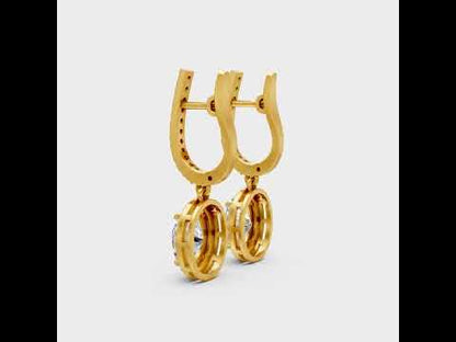 4.02 Ct Lab-Grown Diamond Drop Earrings