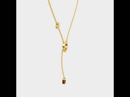 0.30 Ct Emerald & Round Lab-Grown Diamond Pendant With Chain in