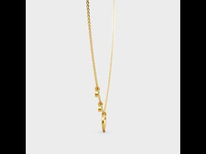 Classic 14K Yellow Gold Solitaire Charm Featuring A Round Lab Diamond