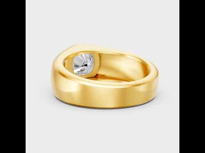 2.19 Ct Cushion Cut Lab-Grown Diamond Men’s Ring