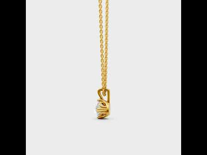 Oval Cut Lab-Grown Diamond Pendant With Chain in