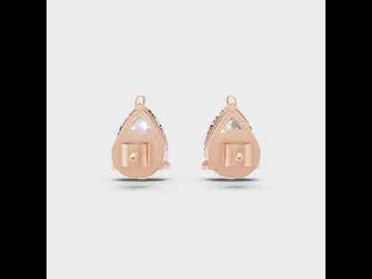 1.75 Ct Each Pear Cut Lab Grown Diamond Earrings in