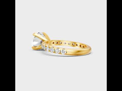 Round Lab Grown Diamond Engagement Ring in