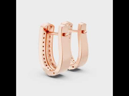 Round Cut Lab-Grown Diamond Hoop Earrings