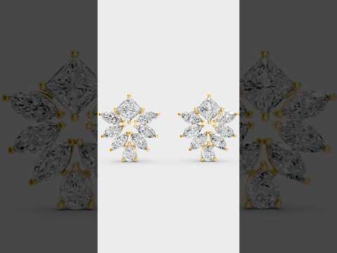 A 360-degree high-definition video showcase detailing the captivating Brilliant Sparkle of 2.30 Carat Princess, Pear, and Marquise Cut Lab-Grown Diamond Stud Earrings, sweeping through 9K, 14K, 18K Yellow, White, Rose Gold, and 950 Platinum options to highlight the ultimate in Ethical Luxury Fine Jewelry.