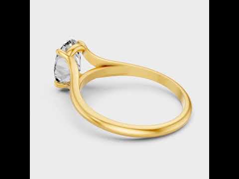1 To 5 Ct Oval Cut Lab Grown Diamond Ring In 9K 14K 18K Yellow White Rose Gold Or 950 Platinum.